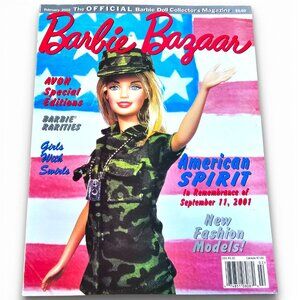 Barbie Bazaar Magazine 9/11 Avon Dolls February 2002 Volume 14 Issue 1 Vintage